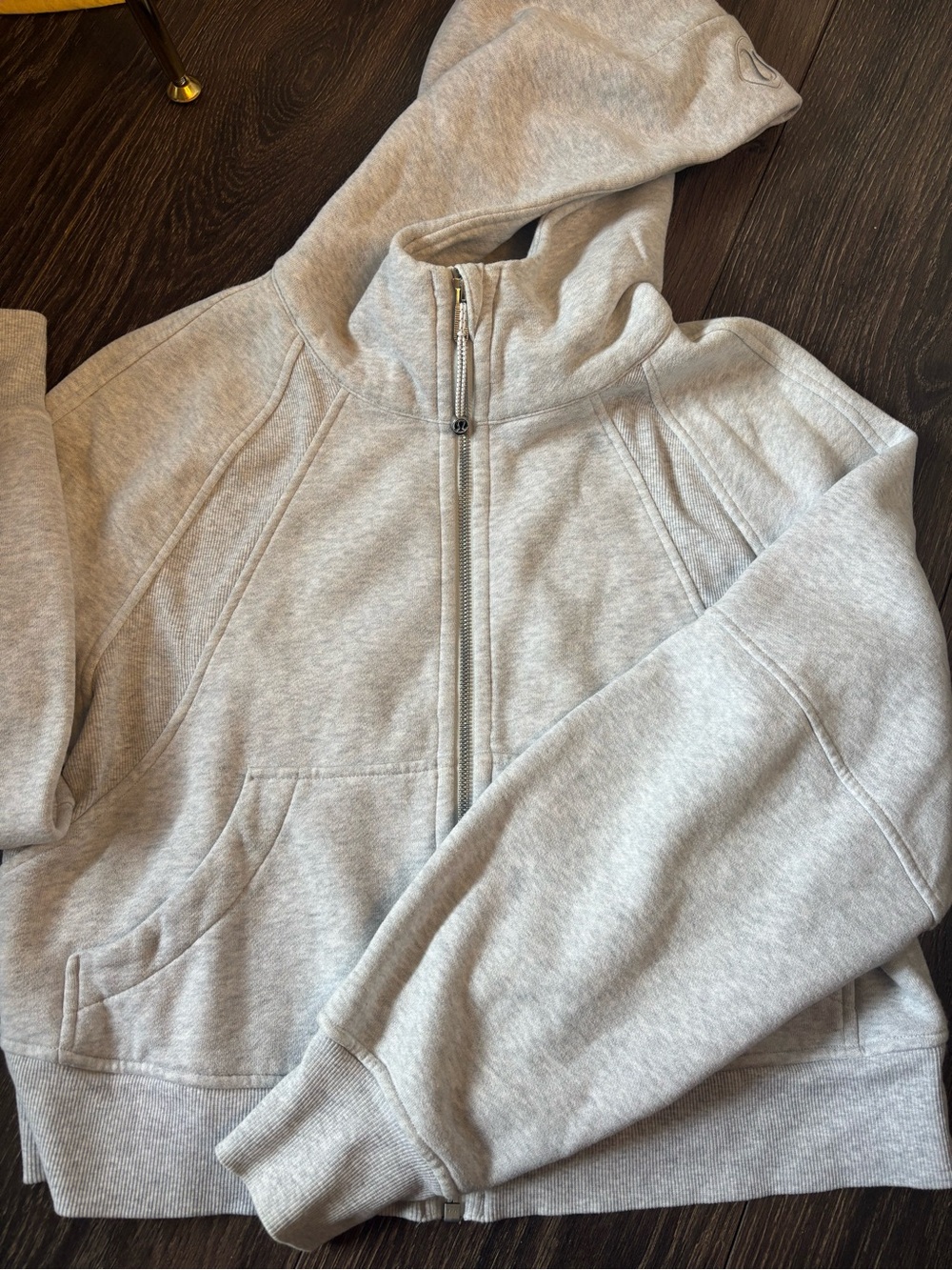 Lululemon Heather Gray Scuba Full-Zip Hooded Sweatshirt